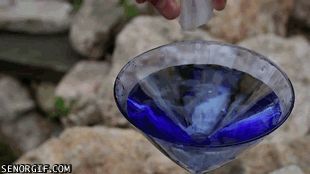 10 Neat Chemistry and Physics Gifs #8. 1. Supercooled water freezes on contact with ice 2. Elephant toothpaste 3. Sodium sulfite, citric acid, and sodium iodate