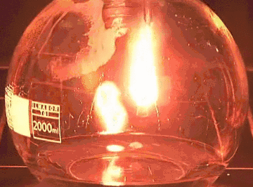 10 Neat Chemistry and Physics Gifs #9. 1. Iron + solution of corrosive sodium metasilicate 2. Leidenfrost effect with Steel Ball 3. Explosion of Methan/Air Mixt