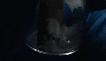 10 Neat Chemistry and Physics Gifs #8. 1. Supercooled water freezes on contact with ice 2. Elephant toothpaste 3. Sodium sulfite, citric acid, and sodium iodate