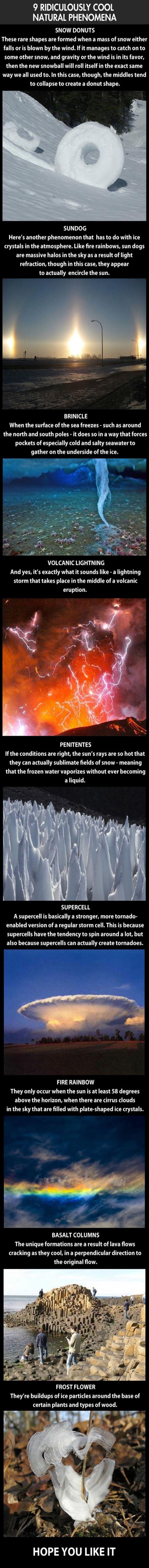 9 amazing natural phenomenons 9 amazing natural phenomenons. Not mine, but something that I found really cool. Source: www.sciencedump.com/content/9-ridiculously-cool-natural-phenomena-infog