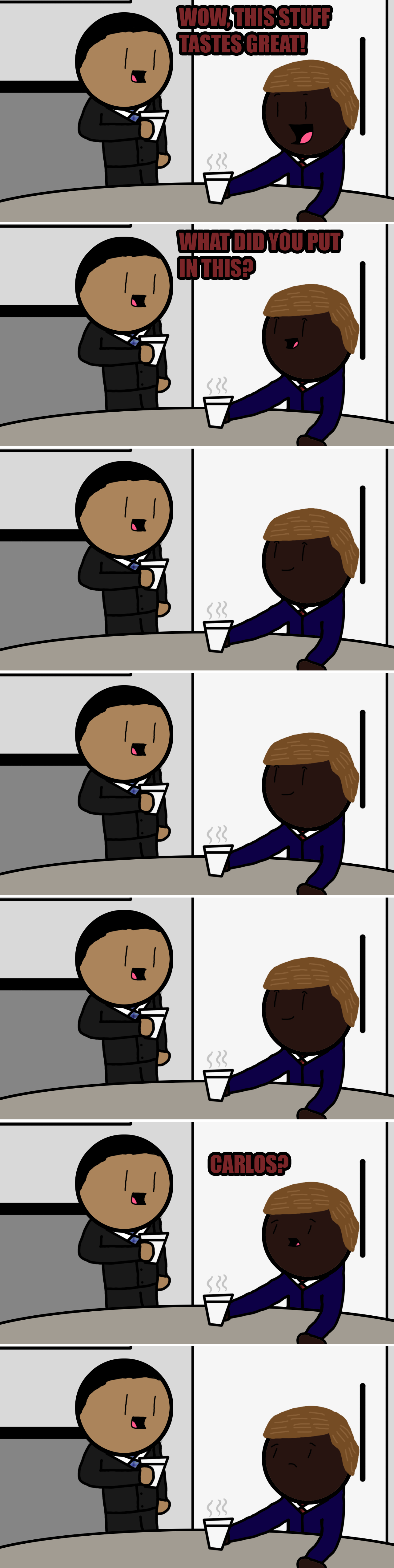 A Day in the Office. Oh, Carlos! Him and his black magic, always making trouble. I'm really glad you guys are enjoying the content that I put out. To me. that's