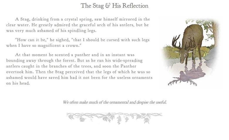 Aesop's Fables. Childhood Short Stories and Morals Recently remembered these stories from my childhood and got nostalgic. Here are some of my favorites, there a