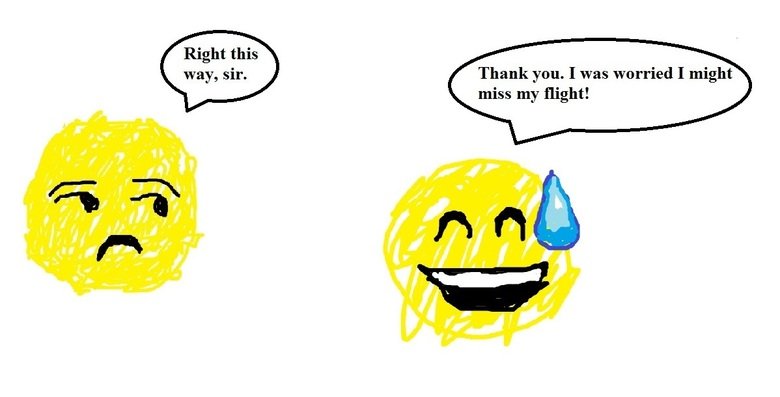 Airport security. . Oh god. I don' t know if I' m going to catch my flight on time.. I'm so talented.