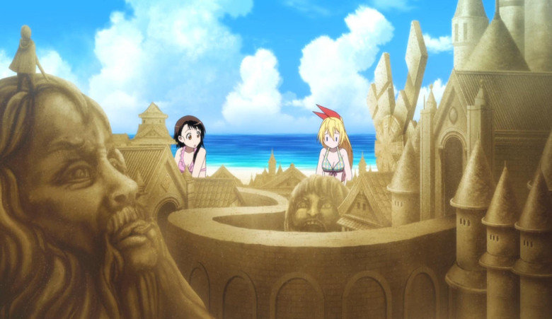 Anime Facts Compilation Part 11. In episode 18 of ultimate haremNisekoi, the sand sculpture seems to be a direct reference to Attack on Titan, there are two tit