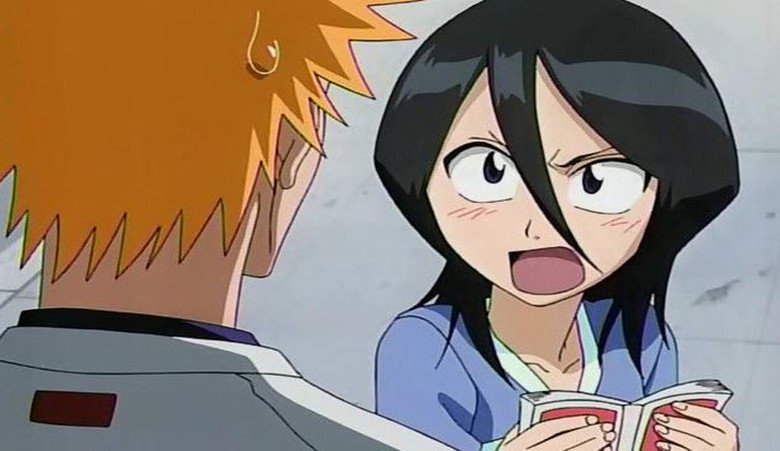 Anime Facts: Bleach Part 1. In episode 56, Rangiku can be seen in a red bathing suit on the front of the magazine that was offered to Kon. In episode 361, Uryuu