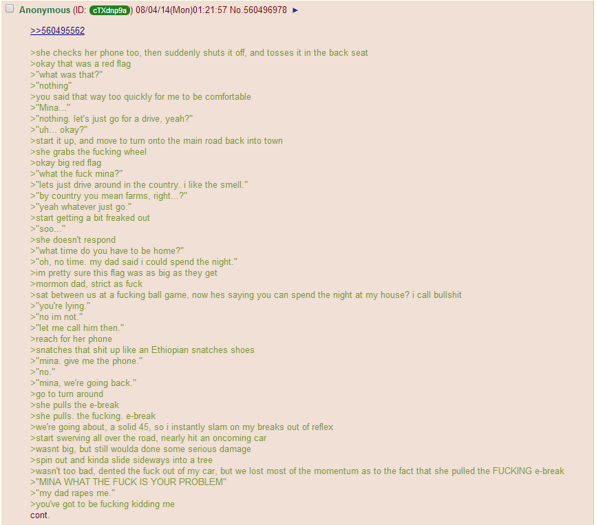 Anon has another crazy girlfriend. This is part 2 of a story. I uploaded the first part a while back. /channel/4chan/Red+Rocket/GLqMLTY/. Aight. Two is fine wit