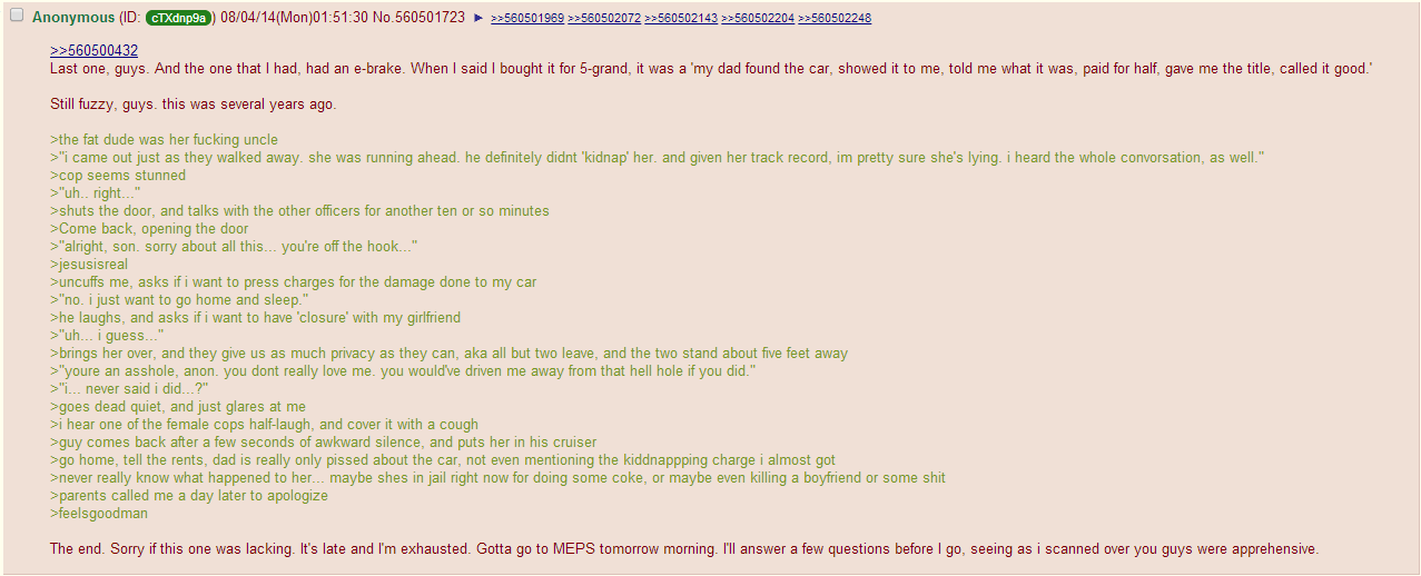 Anon has another crazy girlfriend. This is part 2 of a story. I uploaded the first part a while back. /channel/4chan/Red+Rocket/GLqMLTY/. Aight. Two is fine wit