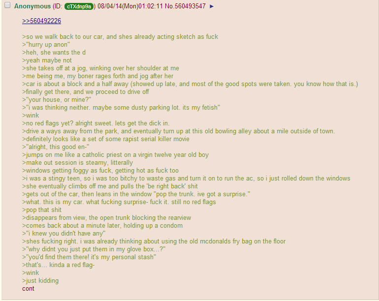Anon has another crazy girlfriend. This is part 2 of a story. I uploaded the first part a while back. /channel/4chan/Red+Rocket/GLqMLTY/. Aight. Two is fine wit
