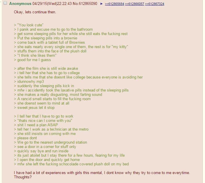 Anon tries Online Dating. . File; (1. 56 MB, 480x360) A few days ago I met a girl inline while browesing seme stupid dating website Teamed em she' s bats hit cr