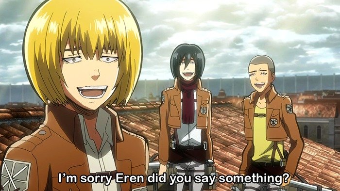 Another fucking AoT comp. be getting psychologically up out here. "Fort Squidward is now all but impenetrabl- aw ." For real though, Eren needs to sto