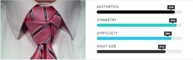 Award Winning Tie Knots. THE ELDREDGE KNOT There is no doubt that this knot is one of a kind. As opposed to the vast majority of tie knots, this one is produced