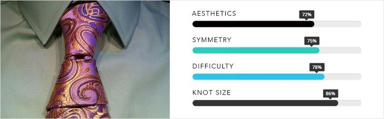 Award Winning Tie Knots. THE ELDREDGE KNOT There is no doubt that this knot is one of a kind. As opposed to the vast majority of tie knots, this one is produced