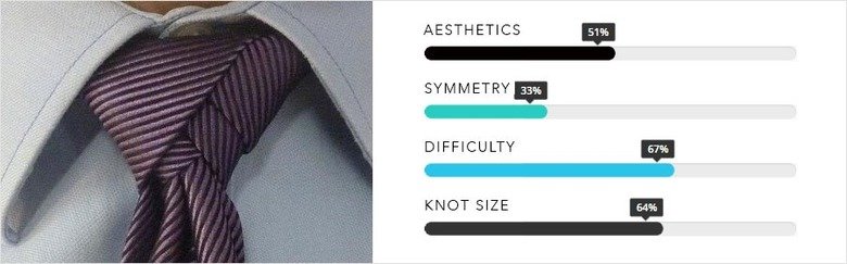 Award Winning Tie Knots. THE ELDREDGE KNOT There is no doubt that this knot is one of a kind. As opposed to the vast majority of tie knots, this one is produced