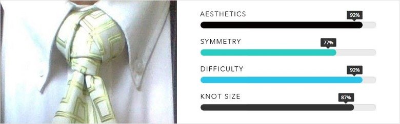 Award Winning Tie Knots. THE ELDREDGE KNOT There is no doubt that this knot is one of a kind. As opposed to the vast majority of tie knots, this one is produced