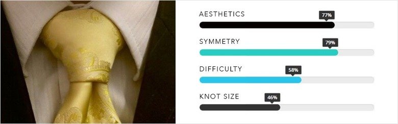 Award Winning Tie Knots. THE ELDREDGE KNOT There is no doubt that this knot is one of a kind. As opposed to the vast majority of tie knots, this one is produced