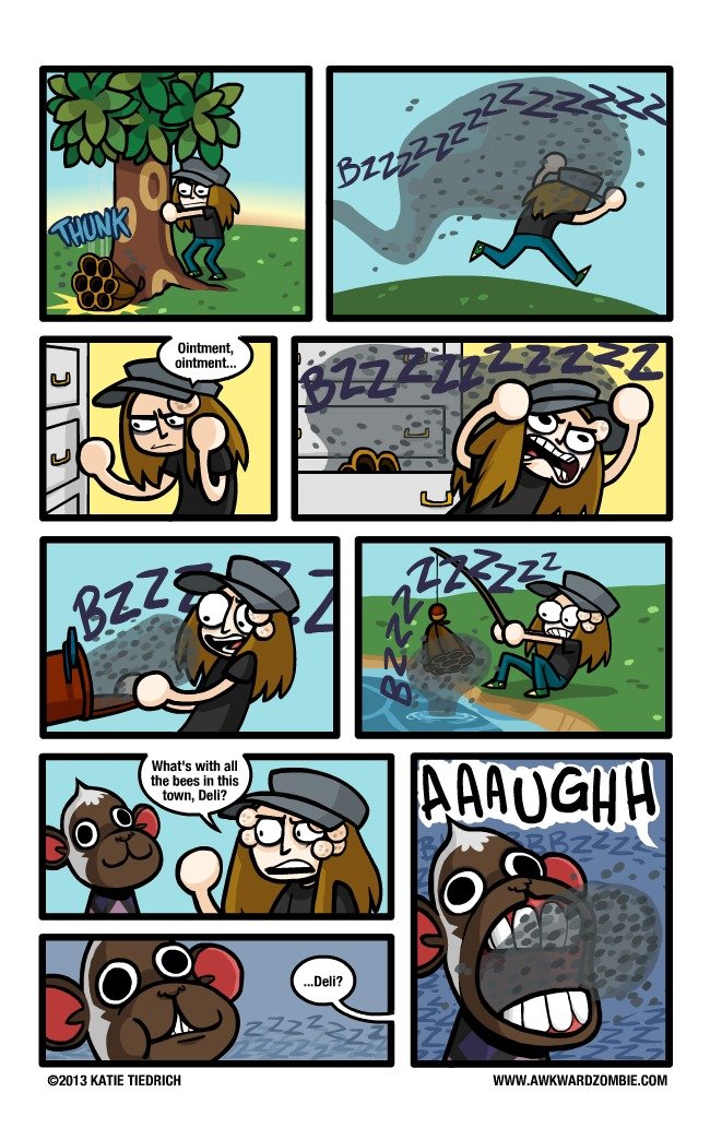 AWKWARD ZOMBIE COMP. . tur- i; in the Gardens. manta L. :i i Dunn Jorie, er, 'u' ULI ore ynol think that.?. potential suitor will call for attention in hopes of attracting a medic