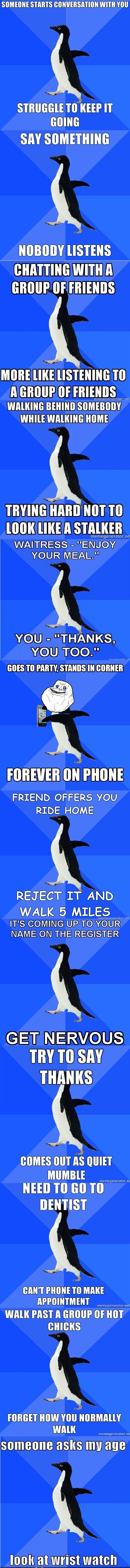 Awkward Penguin comp Awkward Penguin comp. BRAND NEW LAWS OF LIFE 2 OC JUST RELEASED HERE. /funny_pictures/2954083/Laws+of+Life+2+OC/ Laws of Life #1 ----> /funny_pictures/294694
