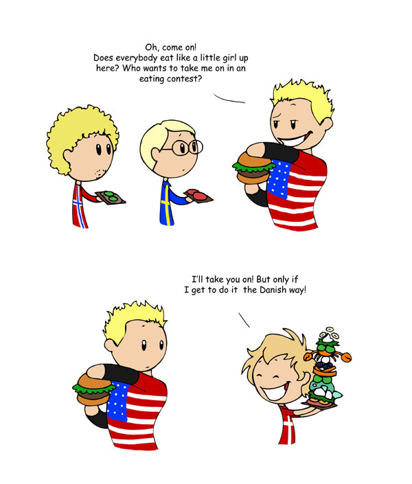 Eating contest by humon Eating contest by humon. another nations and hell im a nice guy here is humons link<br /> humon.deviantart.com/gallery/#Scandinavia-and-the-World--5. Oh,