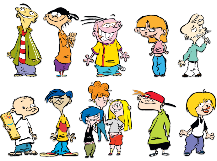 Ed Edd n' Eddy fact comp. The shows trademark of all the characters having different tongue colors comes from an experience Danny Anntonucci once had, while in 