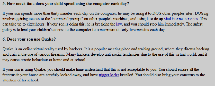 I may be a hacker I may be a hacker. As an enlightened, modern parent, I try to be as involved as possible in the lives of my six children. I encourage them to join team sports.