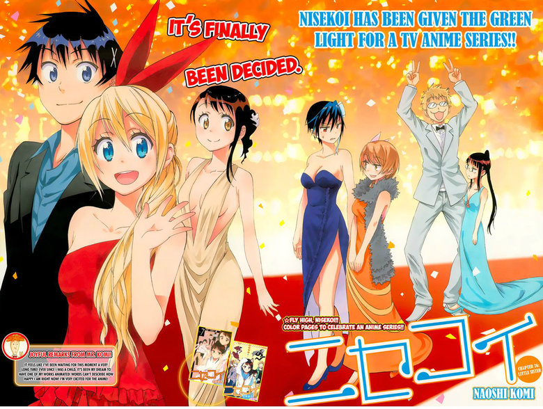 I present you.. Nisekoi I present you.. Nisekoi. It's not new, but it's a really good manga, Raku Ichijou may be the heir to a yakuza group, but he's a normal high school kid who dream