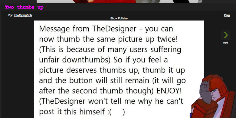 Ironhide is disappoint Ironhide is disappoint. Ironhide is disappoint in us, funnyjunkies. WE MUST STOP FALLING FOR THIS . fight the who are ruining our funny, thumb down these pictur