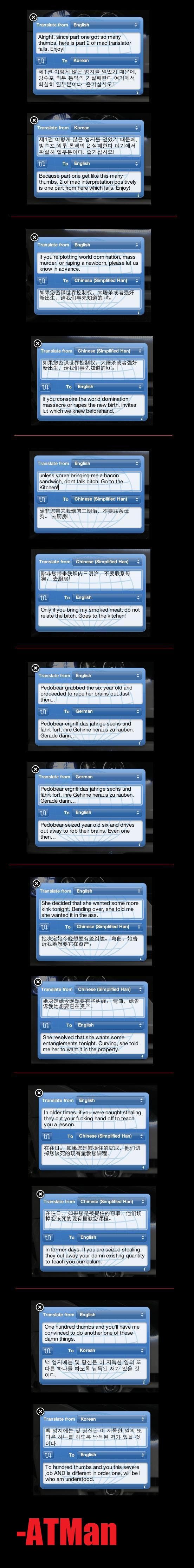 Mac Translator Fails Prt.2 Mac Translator Fails Prt.2. I guess this concludes my mac translator fail series. Thanks for all the support guys! Ill try to find more mac fails to post<br
