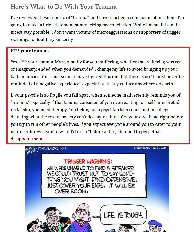 Marine takes a stand against SJWs. Some of my favorite things he said were this: And this one takes the cake: I salute this man with the utmost respect. You can