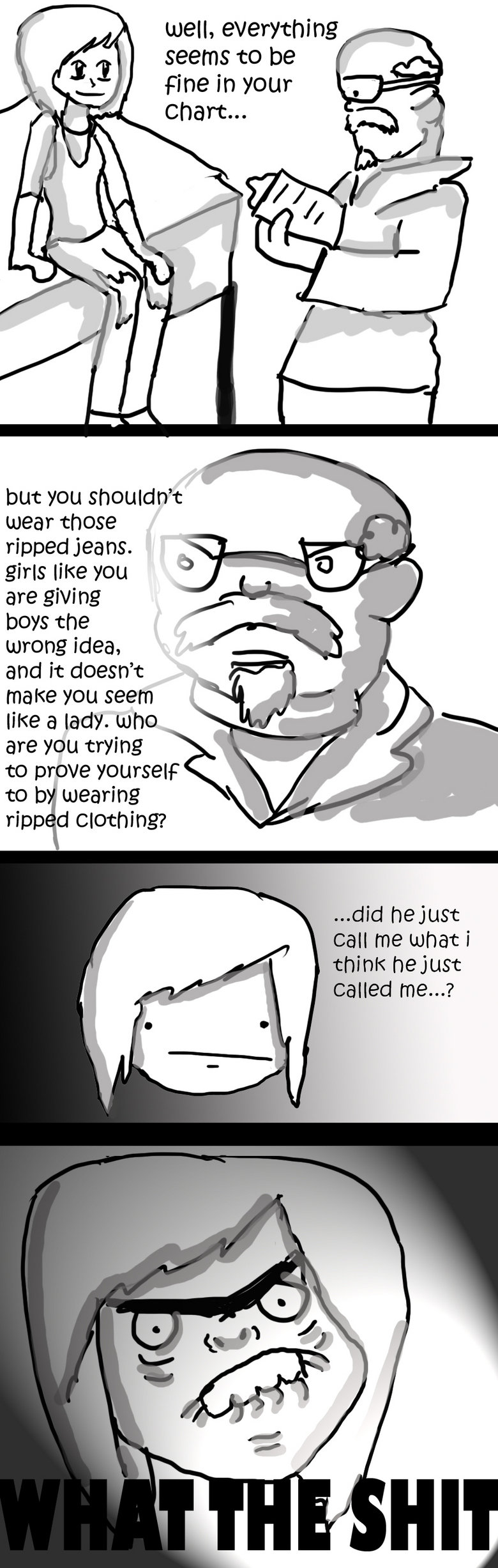 meanwhile at the doctor's office meanwhile at the doctor's office. this actually happened. freaking idiot doctors.<br /> check out my Twisted Nursery Rhymes comic! it would love some thum