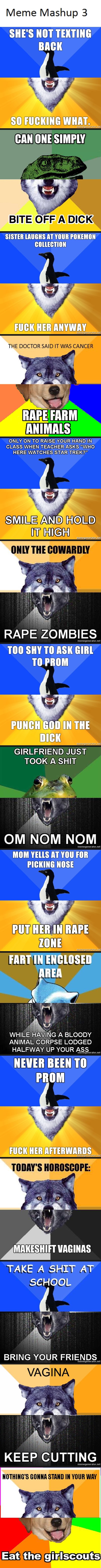 Meme Mashup 3 Meme Mashup 3. Link to fourth: /funny_pictures/405697/Meme+Mashups+4/<br /> I feel like this one isn't quite as good as the other ones. Sorry. Feel free t