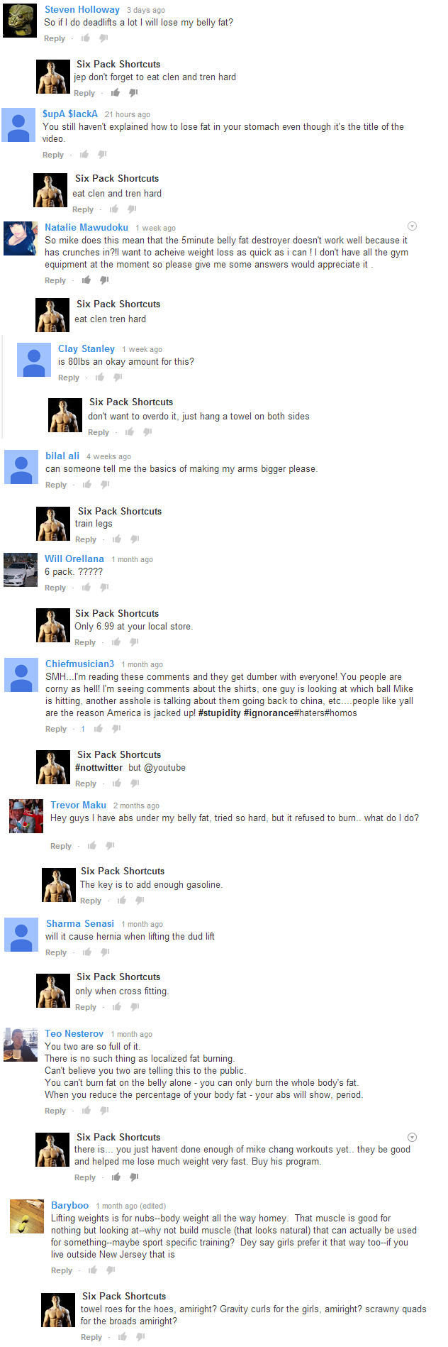 Mike chang's feeling helpful Mike chang's feeling helpful. Official mike chang replies. Just wanted to get this stuff out of there for anyone thinking about doing fitness or exercise. It's