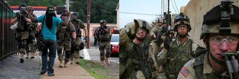 Militarization of America's Police Militarization of America's Police. Why does the militarization of America's police seem so up as a non-'murrican? Sauce: mashable.com/2014/08/13/ferguson-polic
