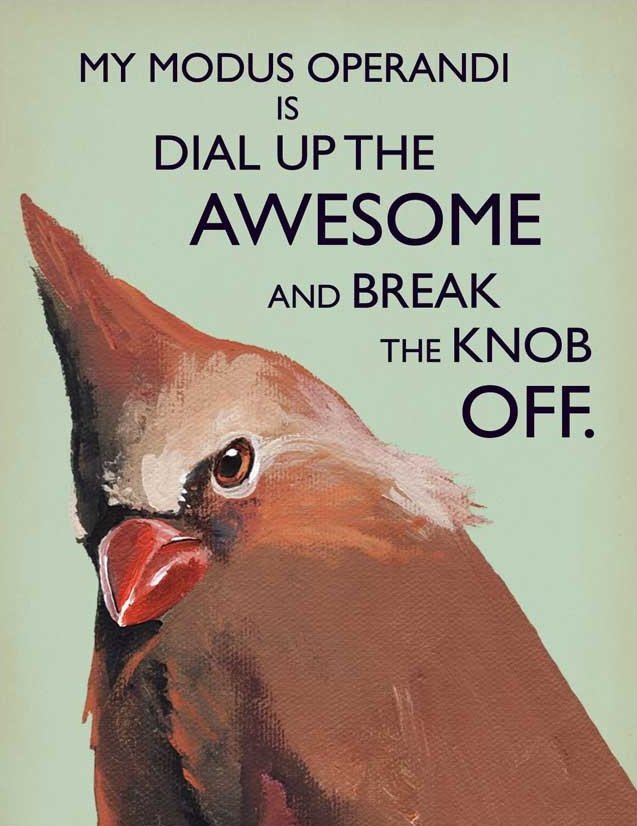 Mincing Mockingbird. . AS ALWAYS. ALL I SHOULD HAVE SAID was, l LOVE 'tayy