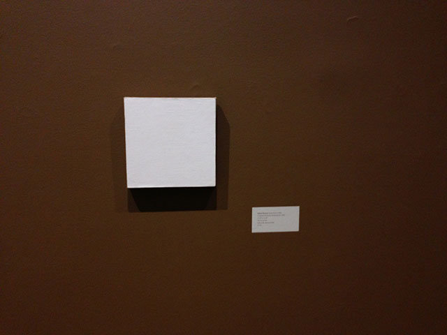 Modern "art" comp. - It's just god damn ridiculous. Pretentious retards looking at "art" made by money sniffin jews... I screwed up a piece of paper and left it on an empty pedestal in the artroom in my college. It sat there for 3 weeks before it was removed