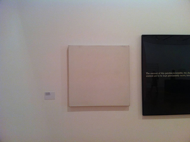 Modern "art" comp. - It's just god damn ridiculous. Pretentious retards looking at "art" made by money sniffin jews... I screwed up a piece of paper and left it on an empty pedestal in the artroom in my college. It sat there for 3 weeks before it was removed