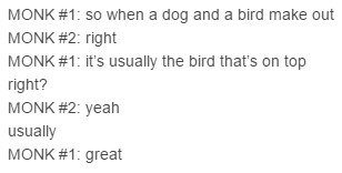 Monks draw pictures. The original creator twitter.com/mallelis/status/585481826245967872 The site to find this the-toast.net/2015/04/01/two-medieval-monks-inven