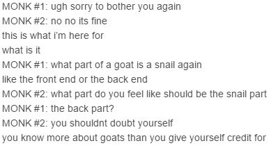 Monks draw pictures. The original creator twitter.com/mallelis/status/585481826245967872 The site to find this the-toast.net/2015/04/01/two-medieval-monks-inven
