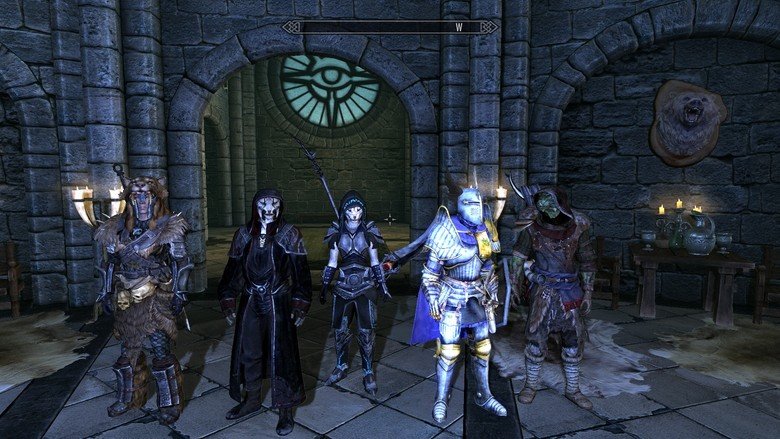 My group in Skyrim My group in Skyrim. I have somewhat modded Skyrim (85 mods last time I checked) and one of the mods let me get multiple followers as well as making them overall