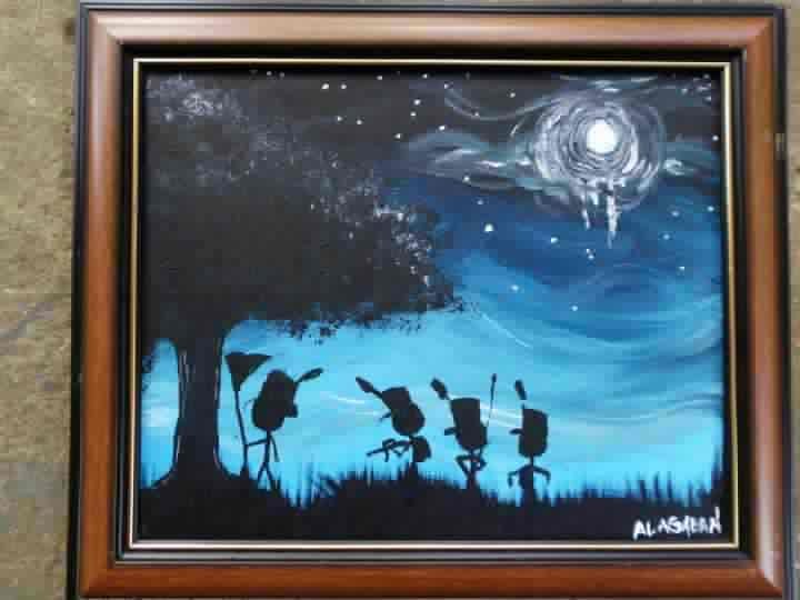 My painting My painting. My original painting, and if you guys dont believe, read my the signature at the lower right of the pic and spell it backwards. by the way i posted