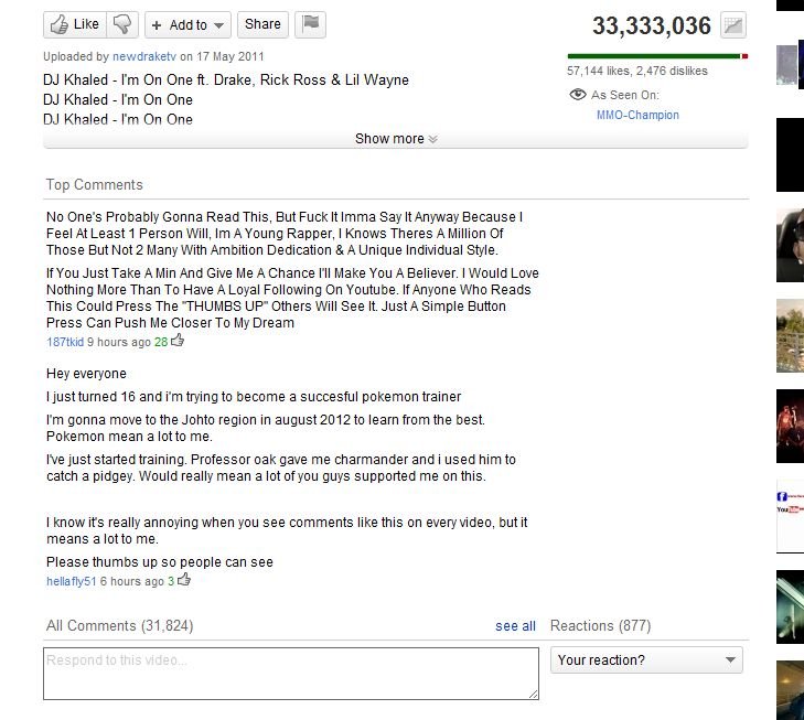 Youtube Comment Win Youtube Comment Win. UPDATE: omg front page?! I love you guys <3 Also I don't like Lil Wayne before you guys start bitching Just saw this on YouTube, thought