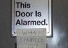 alarmed door