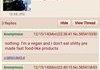 Anon is a vegan