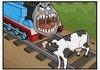 A Cow On the Rails