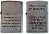 Engraved Zippo lighters from the Vietnam