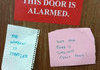 An alarmed door
