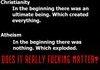 atheism vs. christianity