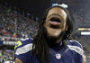 Richard Sherman's face as just a mouth